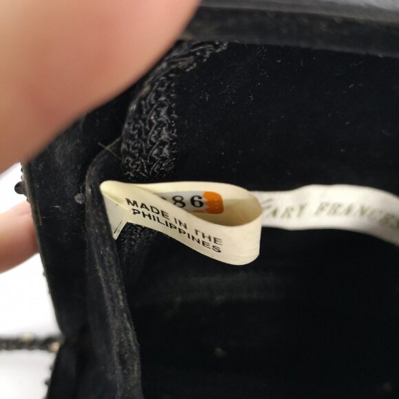 VTG Mary Frances Black Burgundy Velvet Embellished Beaded Small Shoulder Bag - Picture 9 of 16